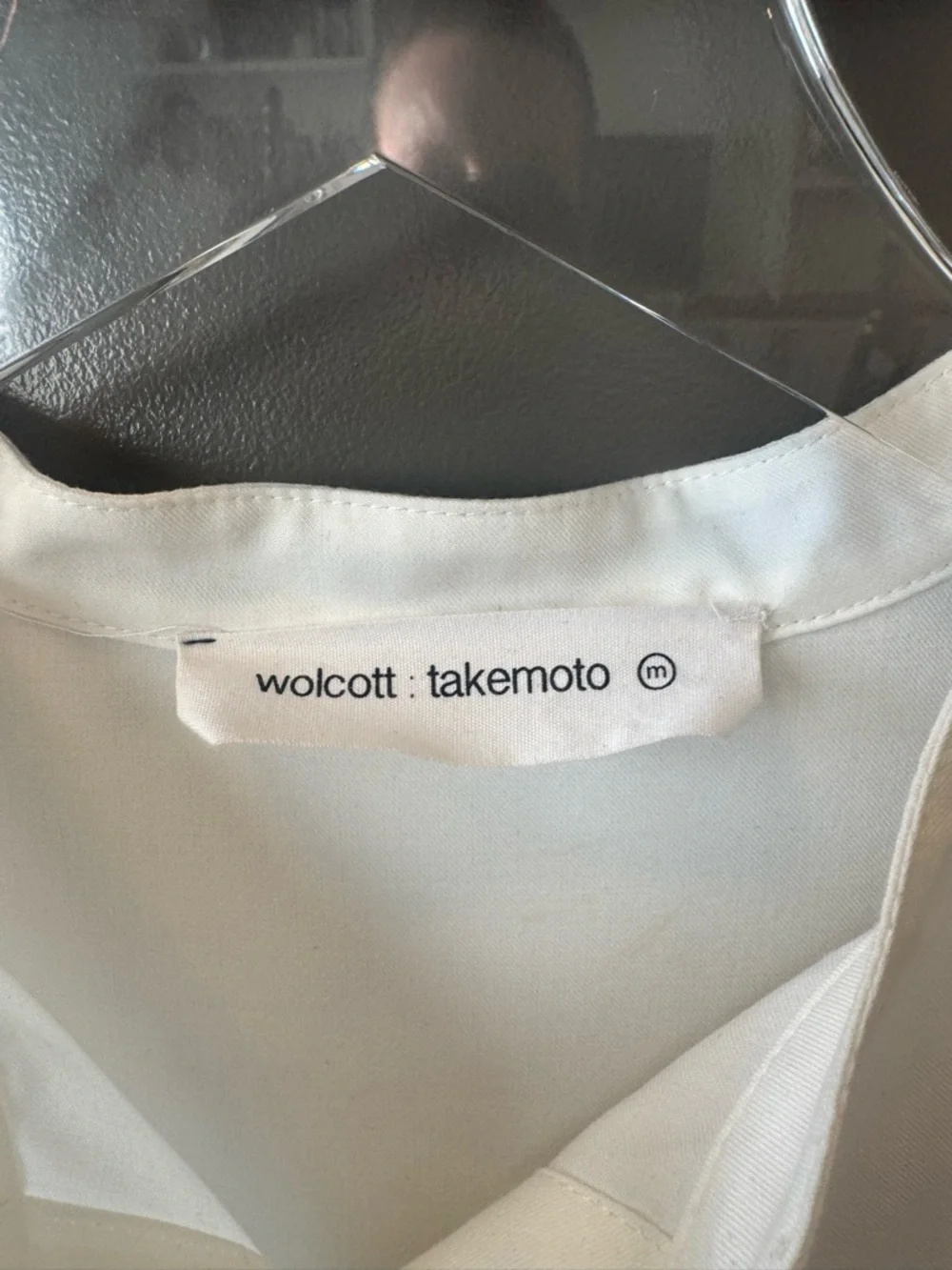 Wolcott : Takemoto Blouse White Button-Front Long Sleeve Top - Picture 2 of 4